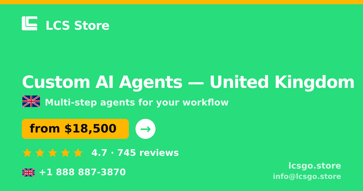 Custom AI Agents in Birmingham — from $12,500, rated 4.7/5 by 3403 clients. LCS Store.