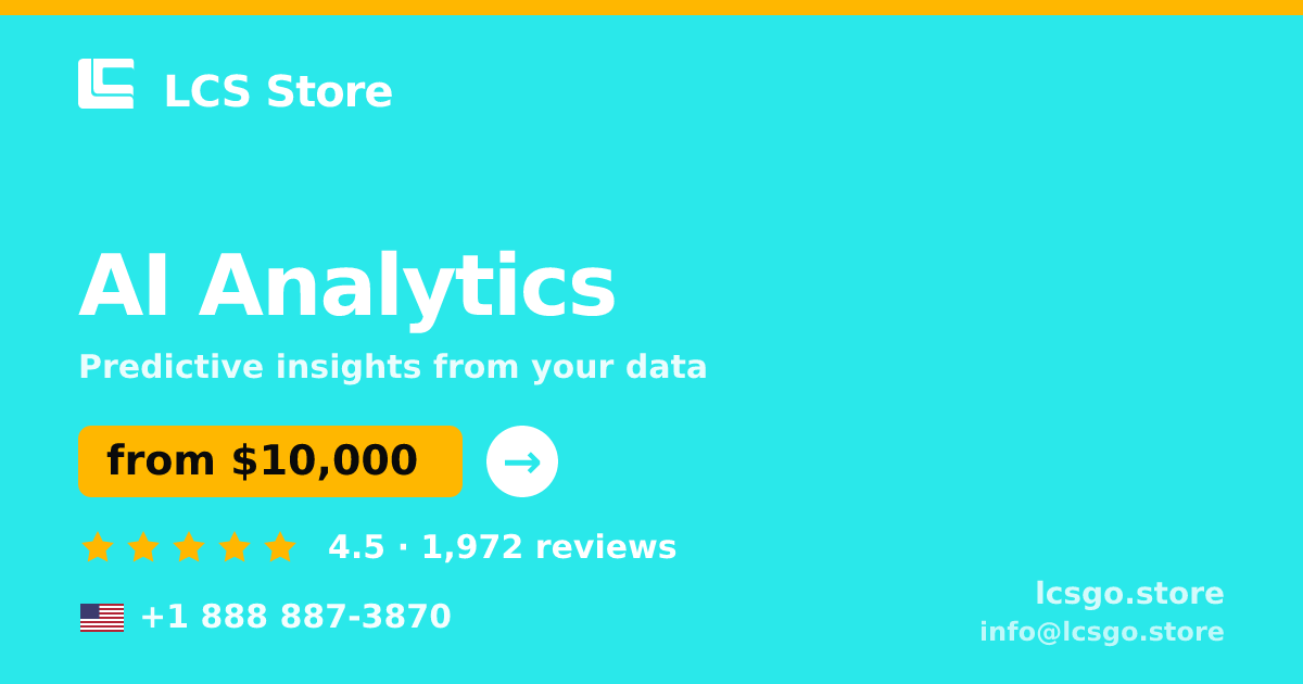 AI Analytics in the USA — from $10,000, rated 4.5/5 by 1972 clients. LCS Store.