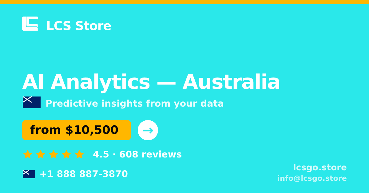 AI Analytics in Australia — from $10,500, rated 4.5/5 by 608 clients. LCS Store.
