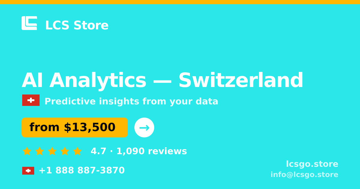 AI Analytics in Zürich — from $16,500, rated 5/5 by 1026 clients. LCS Store.