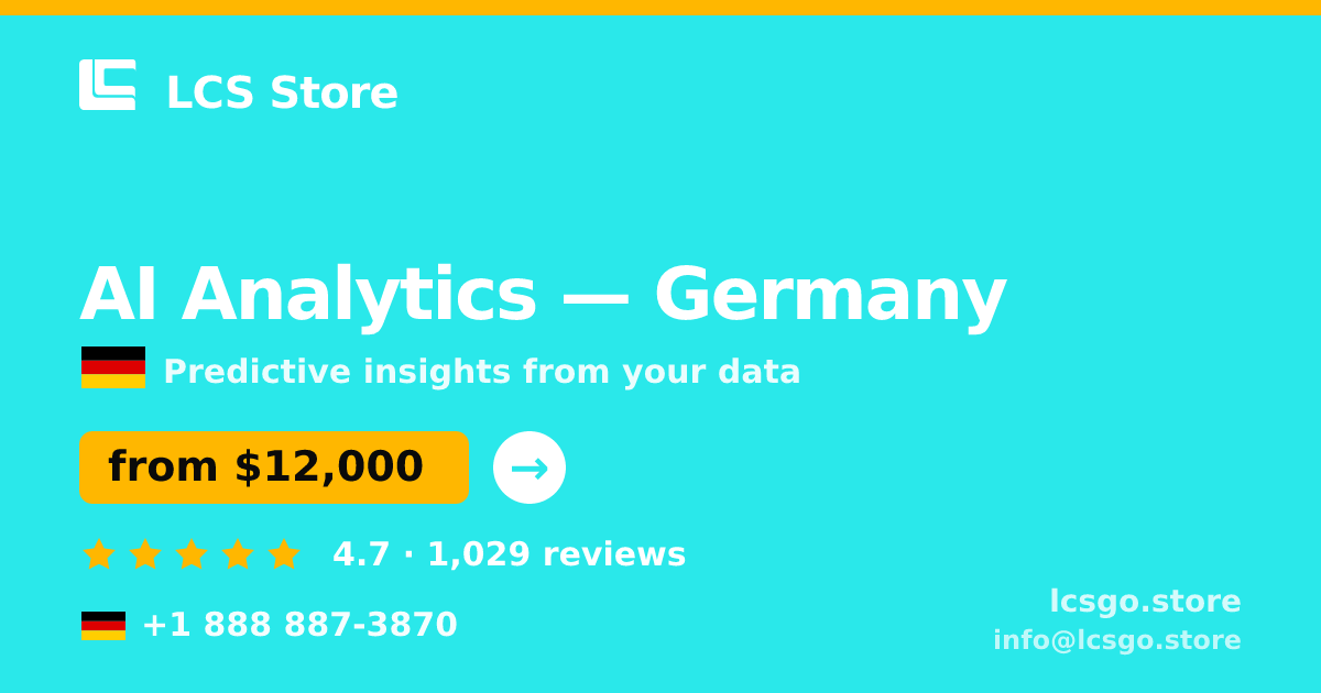 AI Analytics in Germany — from $12,000, rated 4.7/5 by 1029 clients. LCS Store.