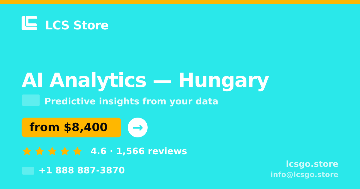 AI Analytics in Hungary — from $8,400, rated 4.6/5 by 1566 clients. LCS Store.