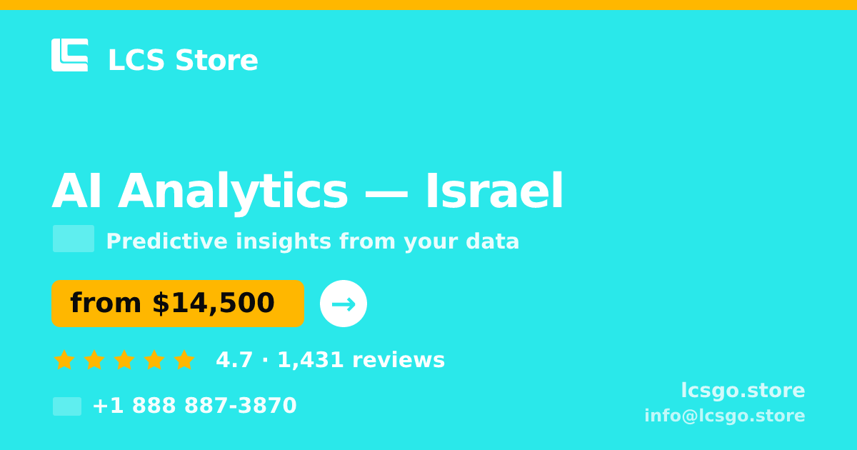 AI Analytics in Haifa — from $13,500, rated 4.5/5 by 2311 clients. LCS Store.