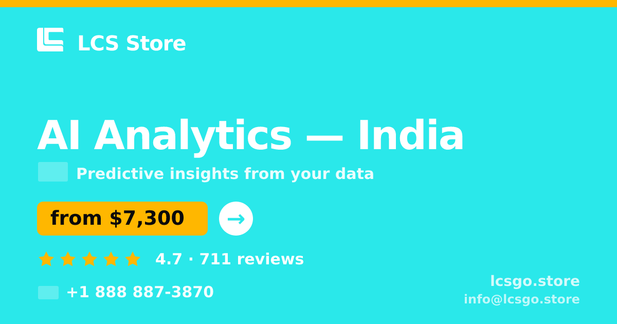AI Analytics in India — from $7,300, rated 4.7/5 by 711 clients. LCS Store.