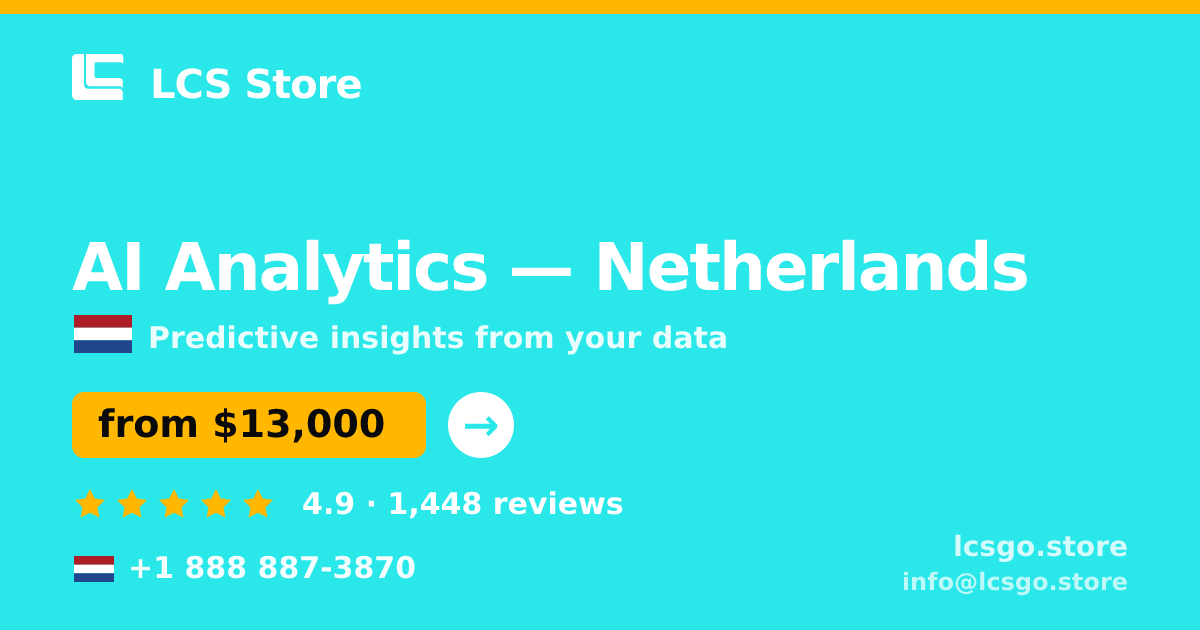 AI Analytics in Amsterdam — from $13,500, rated 5/5 by 638 clients. LCS Store.