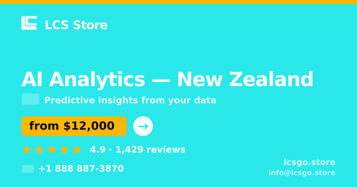 AI Analytics in New Zealand — from $12,000, rated 4.9/5 by 1429 clients. LCS Store.