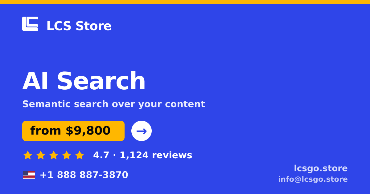 AI Search in the USA — from $9,800, rated 4.7/5 by 1124 clients. LCS Store.
