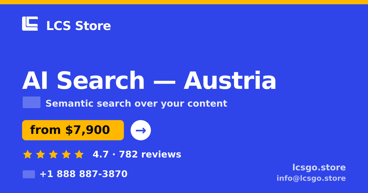 AI Search in Graz — from $11,000, rated 5/5 by 3172 clients. LCS Store.