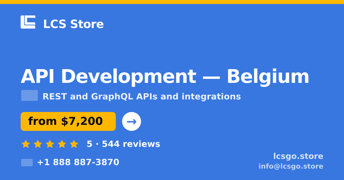 API Development in Ghent — from $7,700, rated 4.9/5 by 1402 clients. LCS Store.