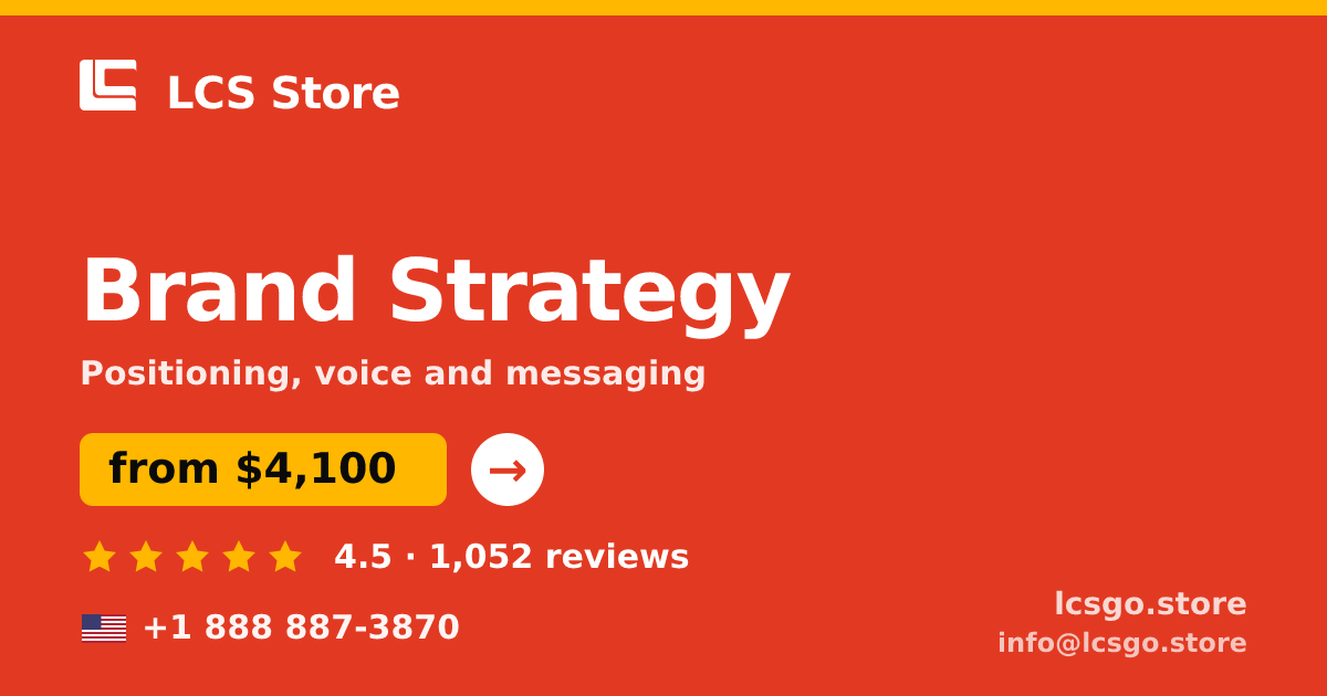 Brand Strategy in the USA — from $4,100, rated 4.5/5 by 1052 clients. LCS Store.