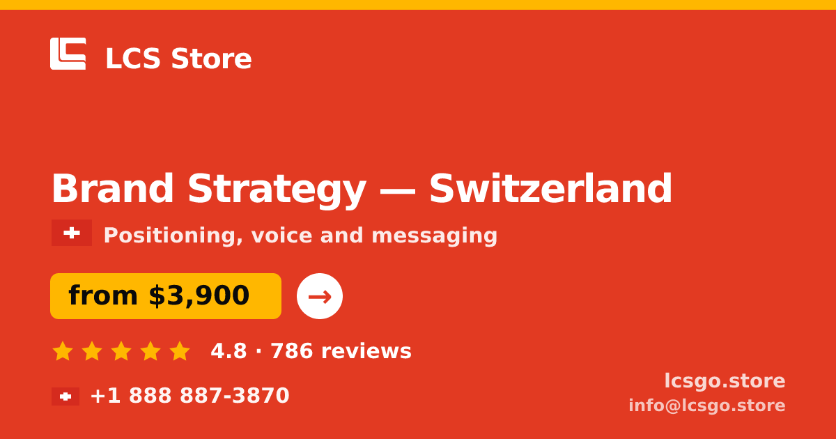 Brand Strategy in Zürich — from $6,600, rated 4.9/5 by 1977 clients. LCS Store.
