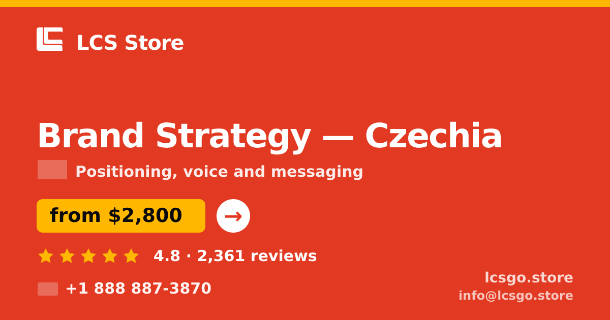 Brand Strategy in Czechia — from $2,800, rated 4.8/5 by 2361 clients. LCS Store.