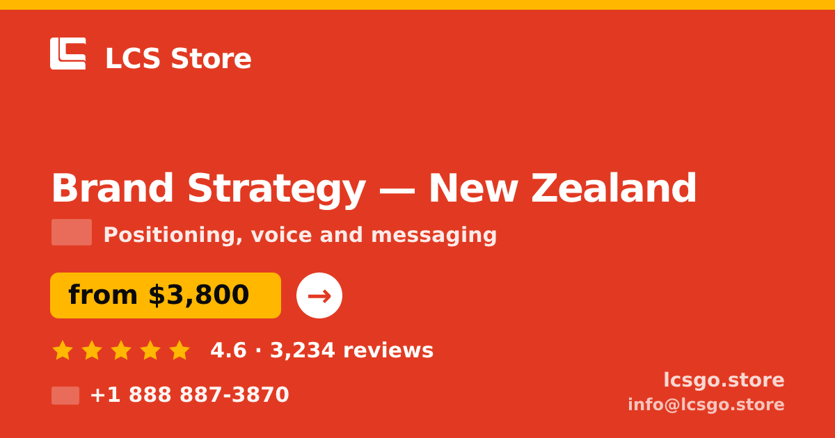 Brand Strategy in Christchurch — from $4,200, rated 4.8/5 by 2920 clients. LCS Store.