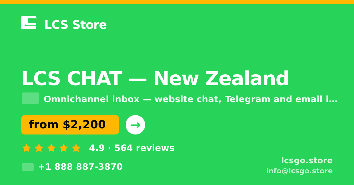 LCS CHAT in Auckland — from $1,900/mo, rated 4.6/5 by 788 clients. LCS Store.