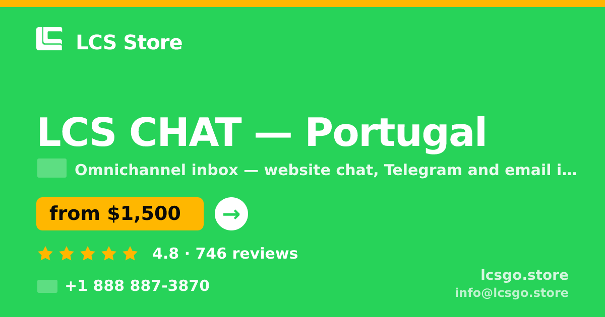 LCS CHAT in Braga — from $1,200/mo, rated 4.6/5 by 2990 clients. LCS Store.