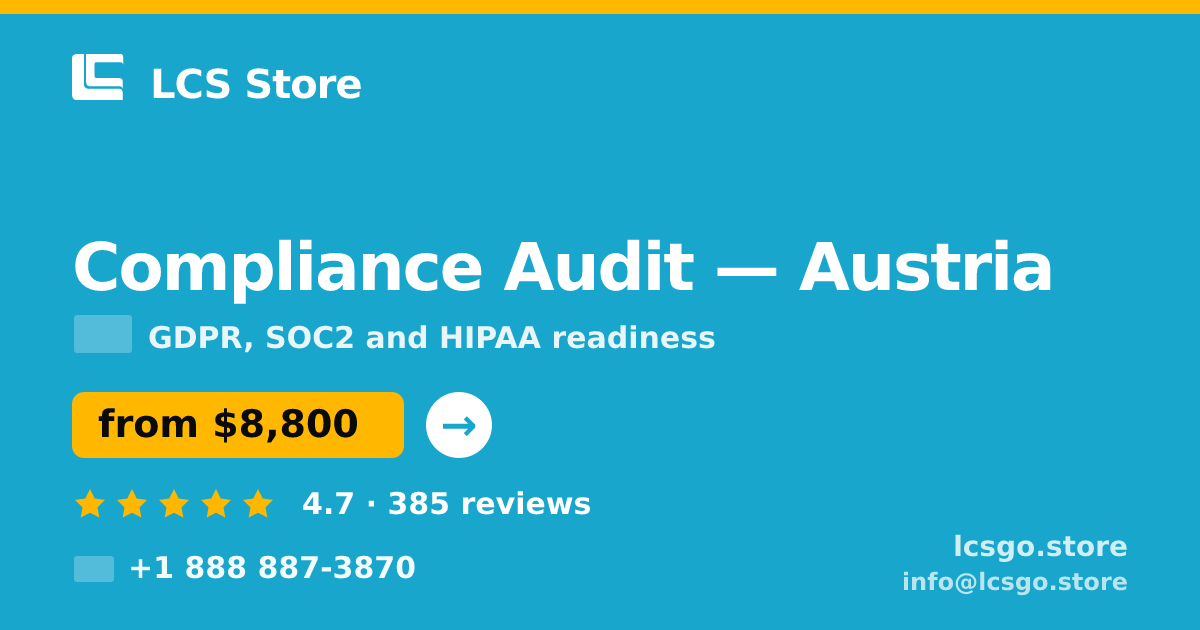 Compliance Audit in Vienna — from $13,500, rated 5/5 by 677 clients. LCS Store.