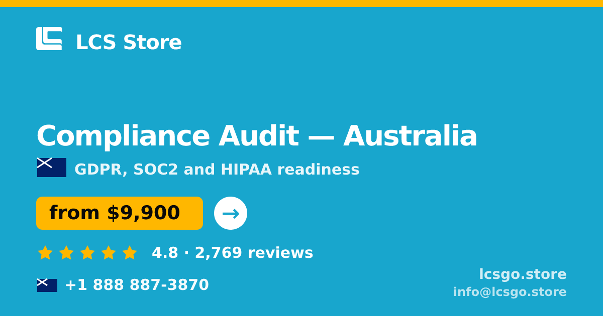 Compliance Audit in Perth — from $9,800, rated 4.6/5 by 2821 clients. LCS Store.