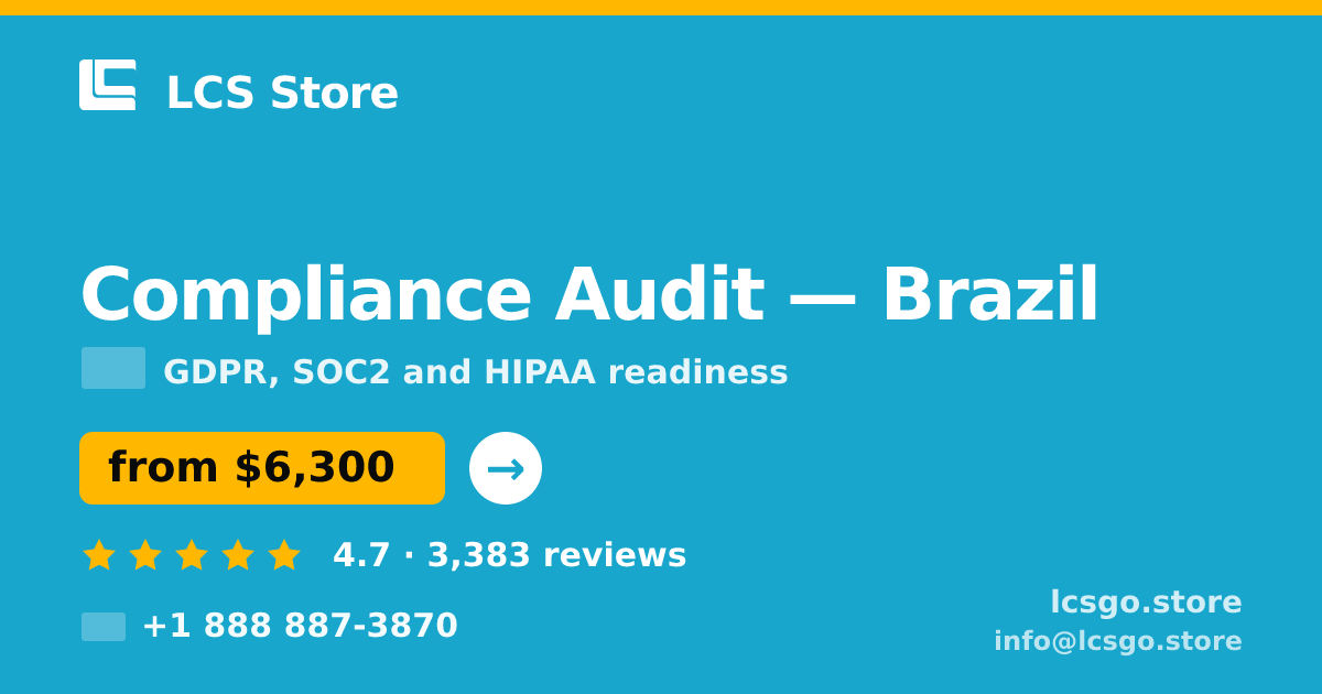 Compliance Audit in Rio de Janeiro — from $6,000, rated 4.7/5 by 3279 clients. LCS Store.