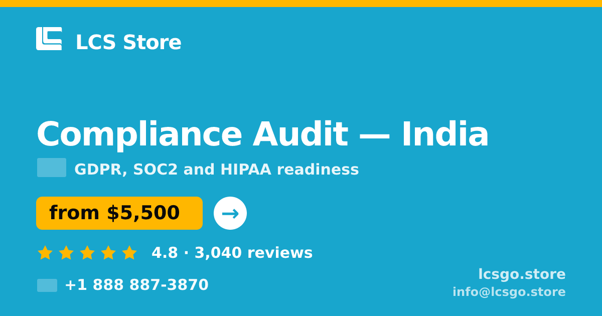 Compliance Audit in India — from $5,500, rated 4.8/5 by 3040 clients. LCS Store.