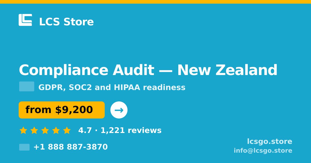 Compliance Audit in Christchurch — from $10,500, rated 4.6/5 by 1656 clients. LCS Store.
