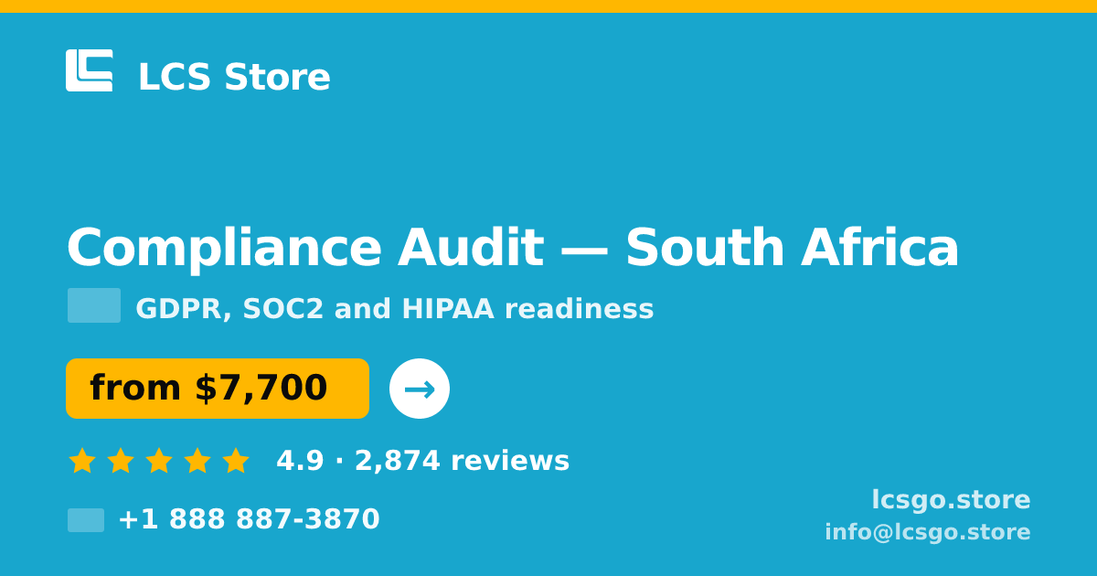 Compliance Audit in Johannesburg — from $5,900, rated 4.6/5 by 3384 clients. LCS Store.