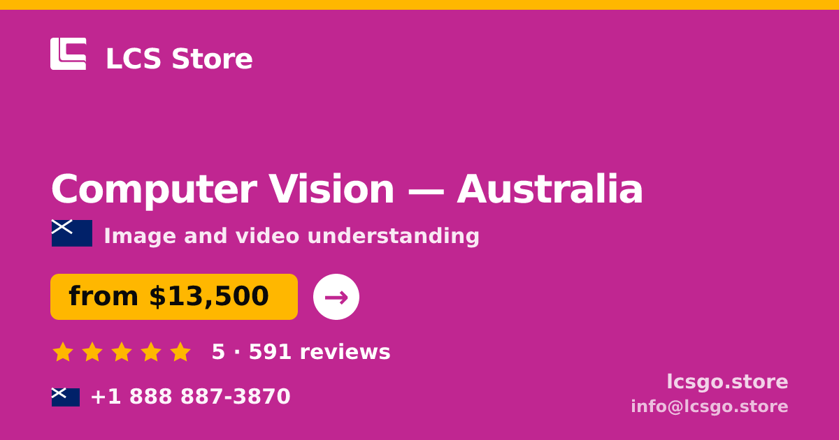 Computer Vision in Australia — from $13,500, rated 5/5 by 591 clients. LCS Store.