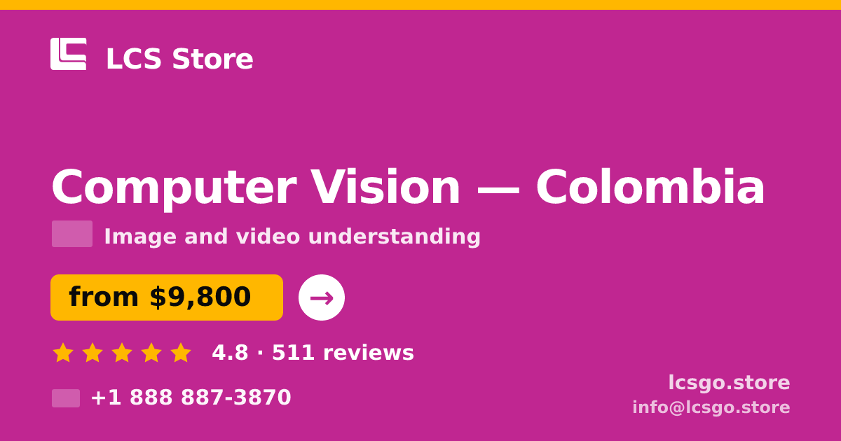 Computer Vision in Colombia — from $9,800, rated 4.8/5 by 511 clients. LCS Store.