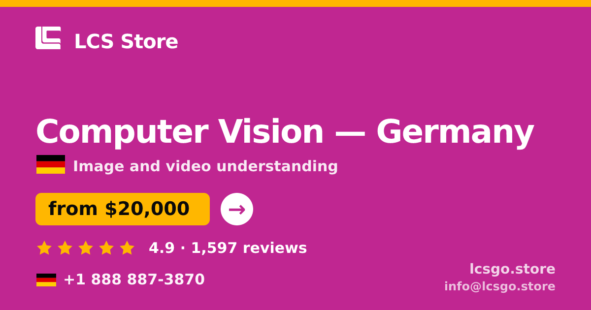 Computer Vision in Germany — from $20,000, rated 4.9/5 by 1597 clients. LCS Store.