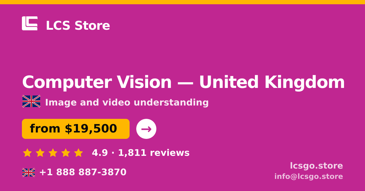 Computer Vision in United Kingdom — from $19,500, rated 4.9/5 by 1811 clients. LCS Store.