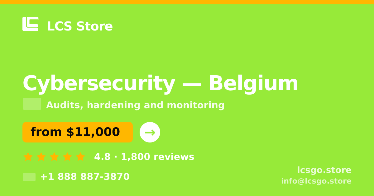Cybersecurity in Belgium — from $11,000, rated 4.8/5 by 1800 clients. LCS Store.
