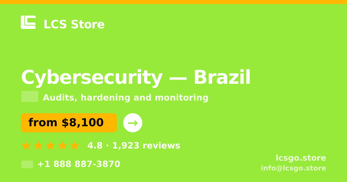 Cybersecurity in Rio de Janeiro — from $7,100, rated 4.7/5 by 1323 clients. LCS Store.
