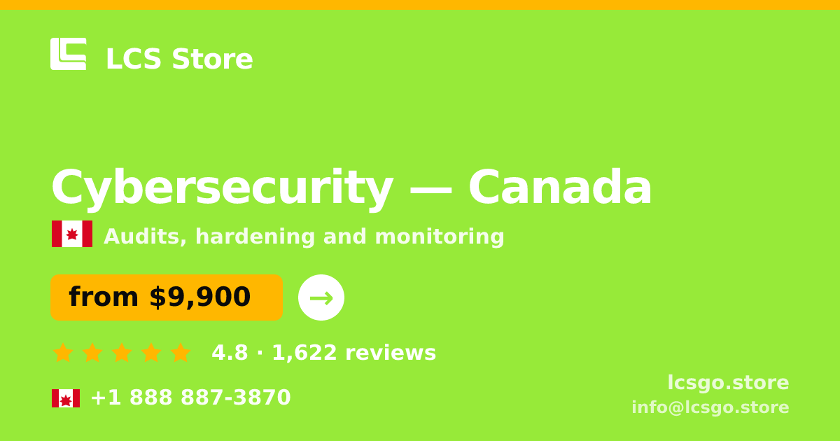 Cybersecurity in Toronto — from $11,500, rated 4.7/5 by 1397 clients. LCS Store.