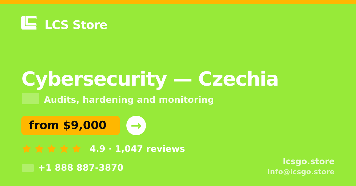 Cybersecurity in Czechia — from $9,000, rated 4.9/5 by 1047 clients. LCS Store.