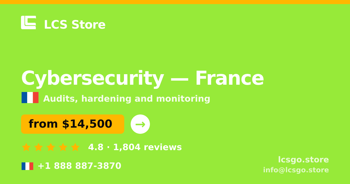 Cybersecurity in Marseille — from $11,500, rated 4.8/5 by 942 clients. LCS Store.