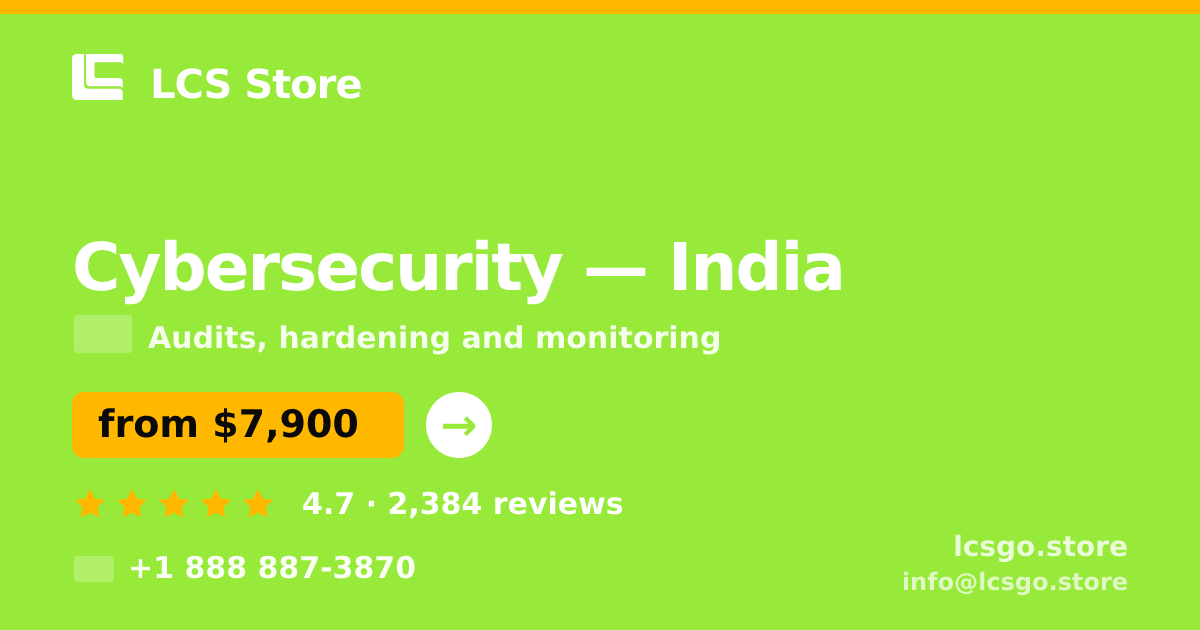 Cybersecurity in Delhi — from $3,600, rated 4.6/5 by 1174 clients. LCS Store.