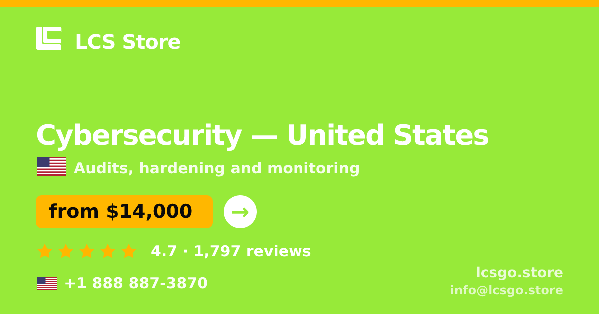 Cybersecurity in United States — from $14,000, rated 4.7/5 by 1797 clients. LCS Store.