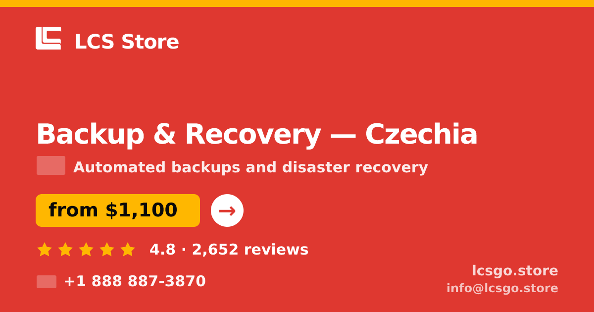 Backup & Recovery in Czechia — from $1,100/mo, rated 4.8/5 by 2652 clients. LCS Store.