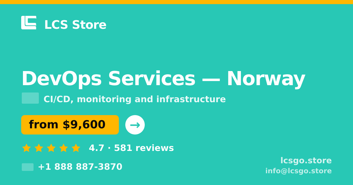 DevOps Services in Norway — from $9,600/mo, rated 4.7/5 by 581 clients. LCS Store.