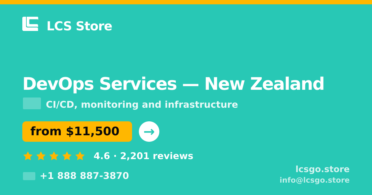 DevOps Services in New Zealand — from $11,500/mo, rated 4.6/5 by 2201 clients. LCS Store.
