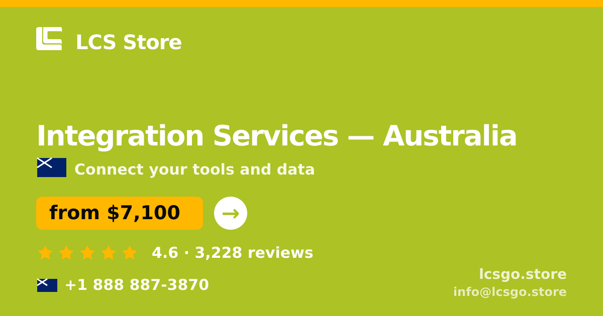 Integration Services in Melbourne — from $8,000, rated 4.6/5 by 3008 clients. LCS Store.