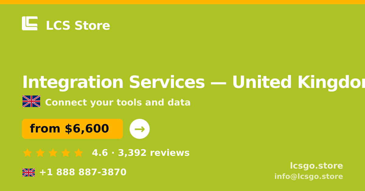 Integration Services in Liverpool — from $7,900, rated 4.8/5 by 2309 clients. LCS Store.