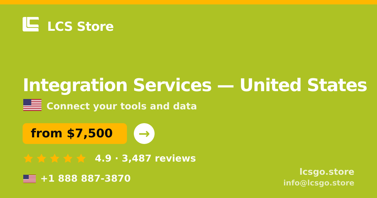 Integration Services in Minneapolis — from $7,700, rated 4.6/5 by 1929 clients. LCS Store.