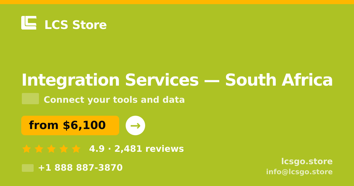 Integration Services in Durban — from $4,500, rated 4.6/5 by 1239 clients. LCS Store.