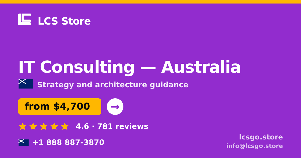 IT Consulting in Sydney — from $4,900, rated 5/5 by 1079 clients. LCS Store.