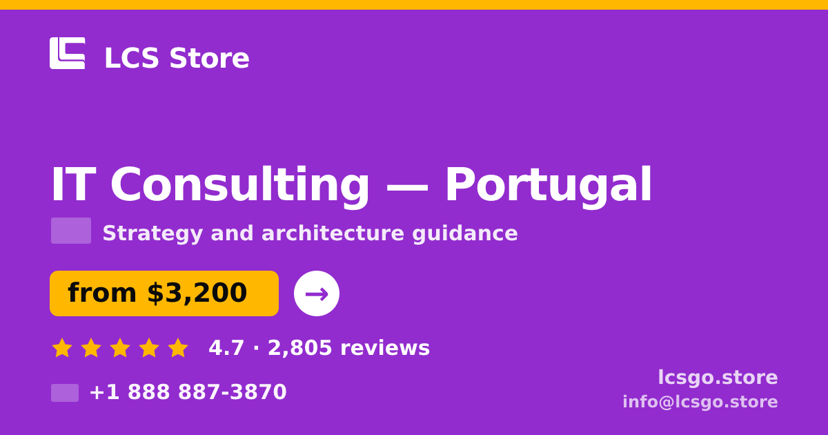 IT Consulting in Braga — from $2,700, rated 4.5/5 by 2573 clients. LCS Store.