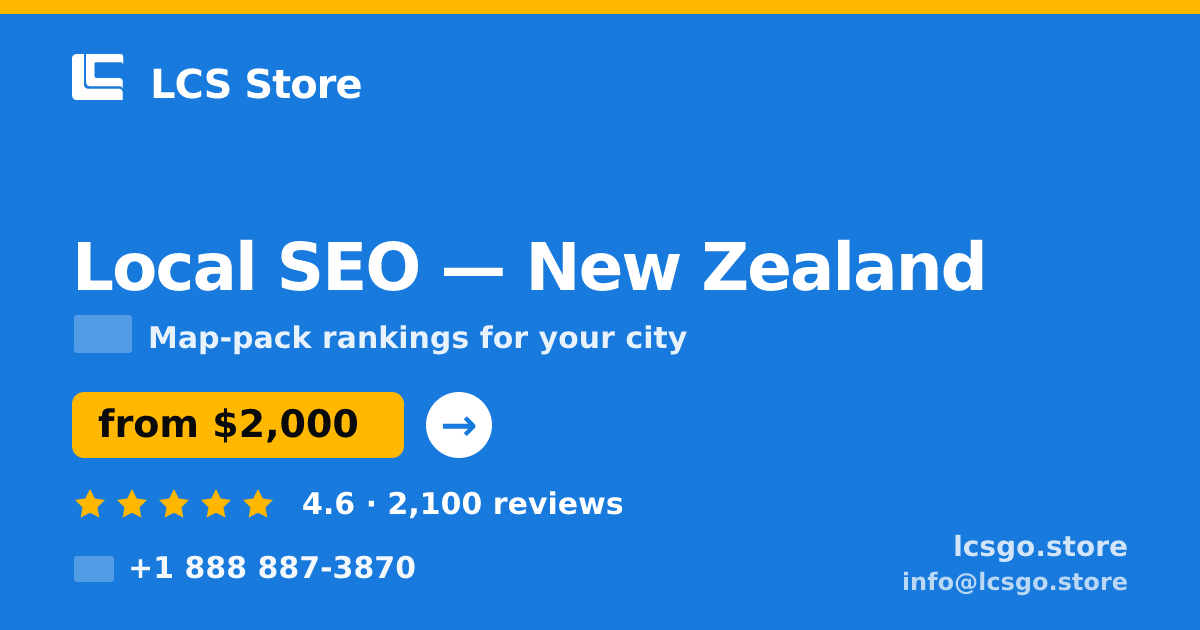 Local SEO in Christchurch — from $1,600/mo, rated 4.7/5 by 2009 clients. LCS Store.