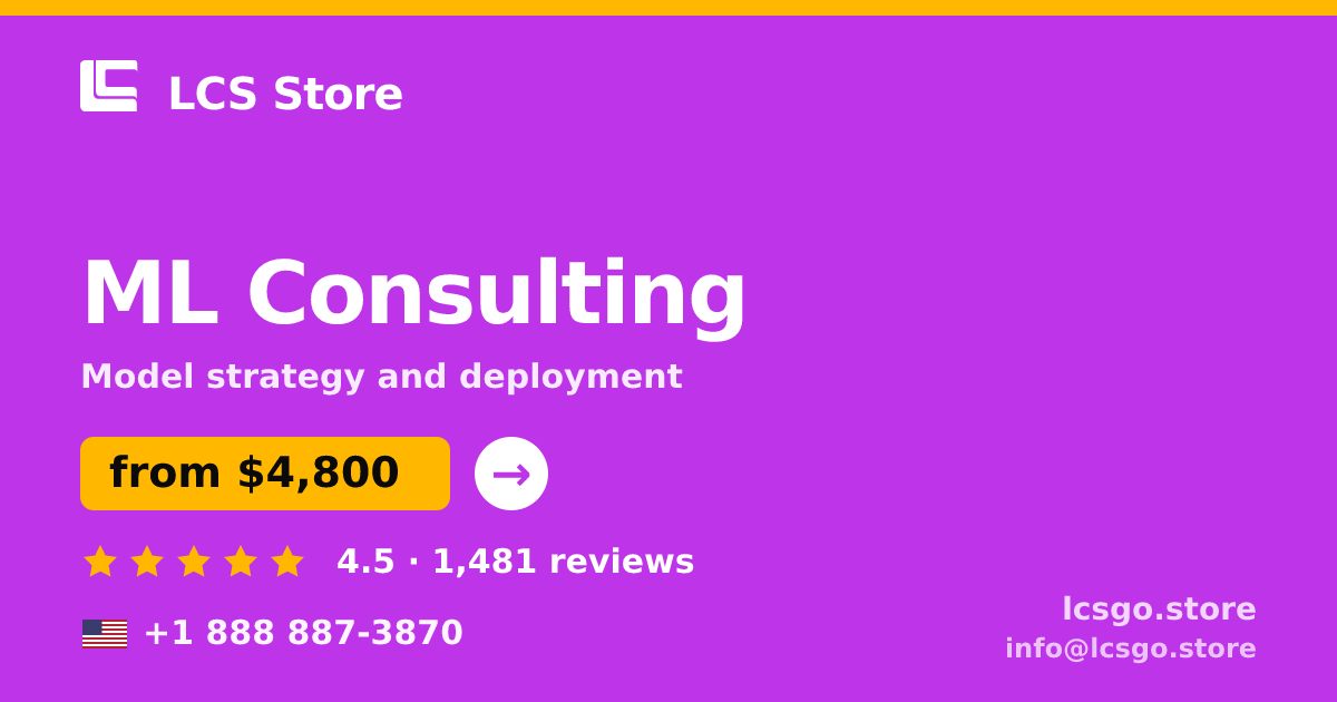 ML Consulting in the USA — from $4,800, rated 4.5/5 by 1481 clients. LCS Store.