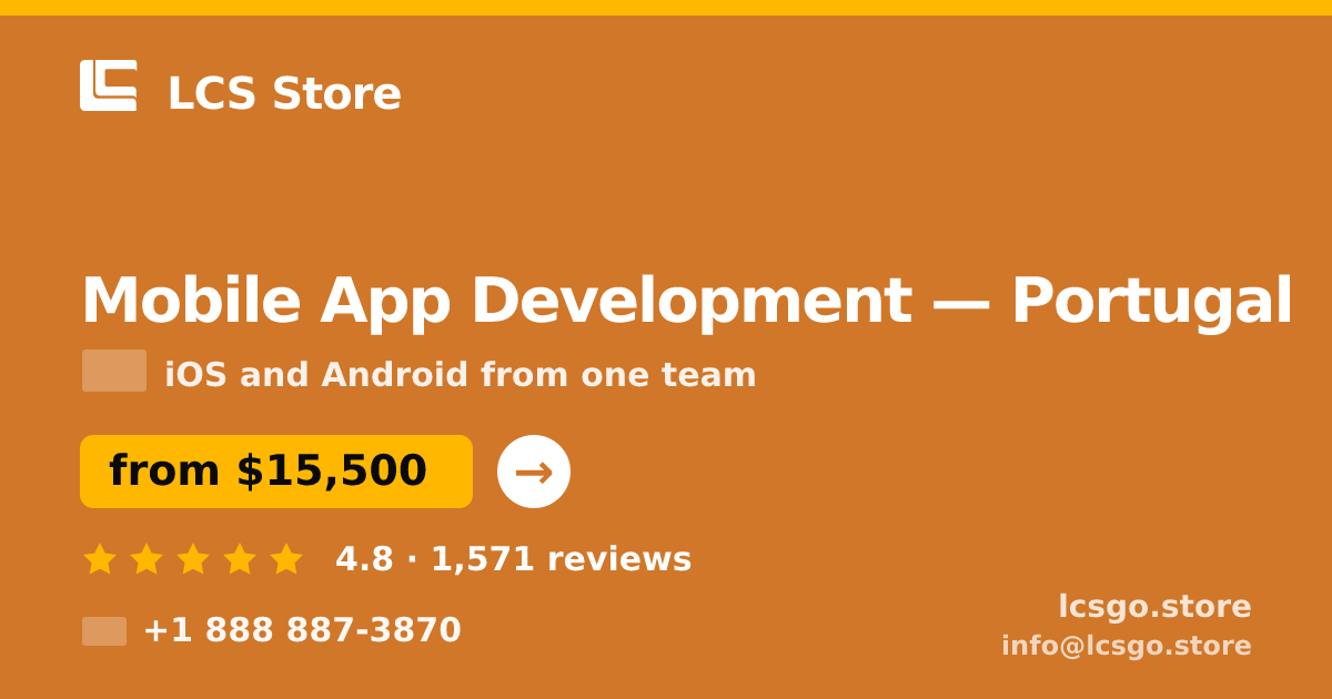 Mobile App Development in Braga — from $10,500, rated 4.9/5 by 2217 clients. LCS Store.
