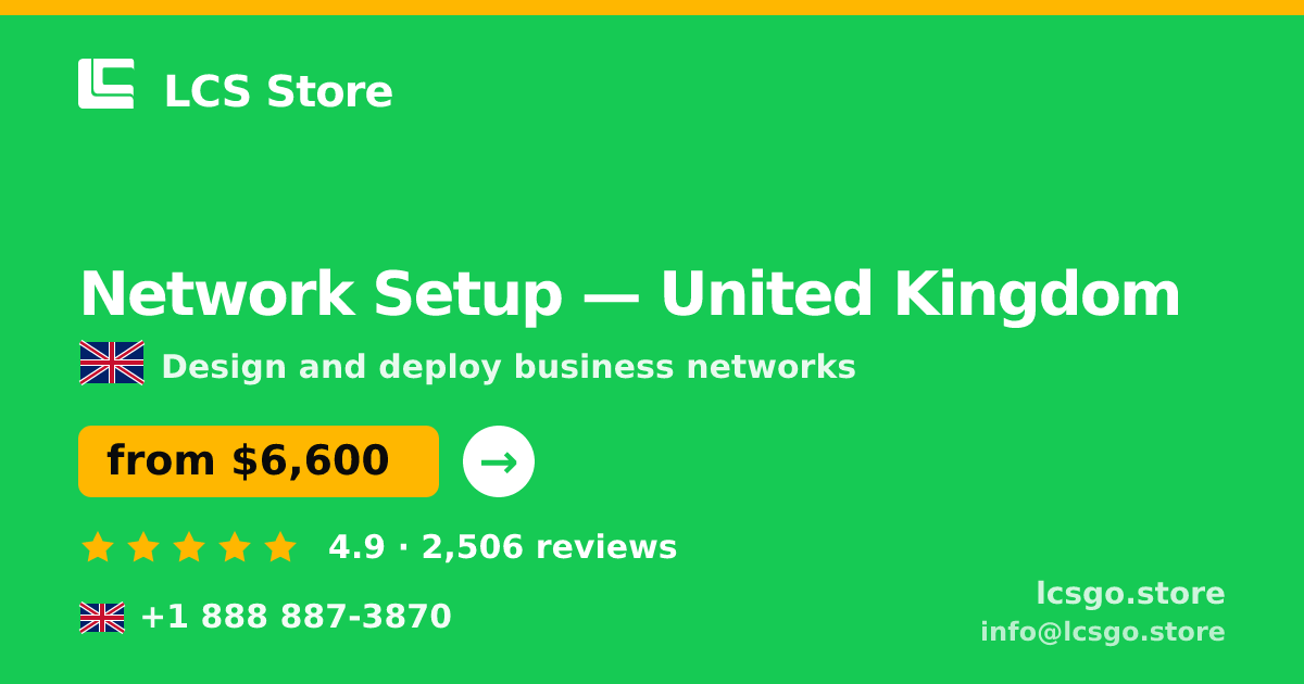 Network Setup in Birmingham — from $7,200, rated 4.6/5 by 2701 clients. LCS Store.