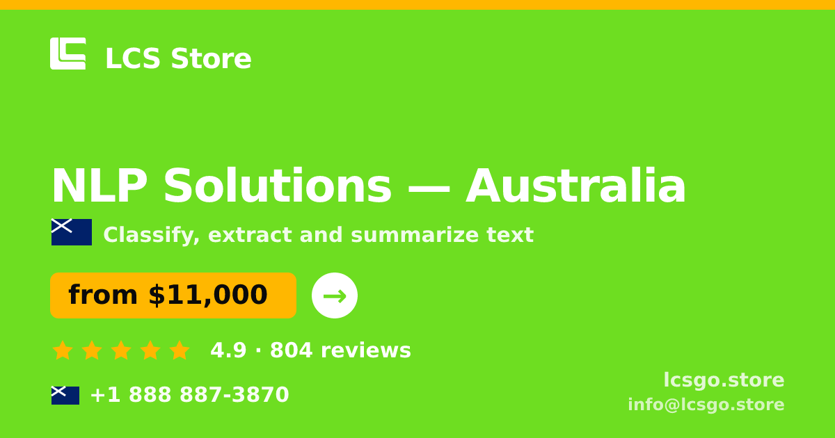 NLP Solutions in Brisbane — from $13,500, rated 5/5 by 2886 clients. LCS Store.
